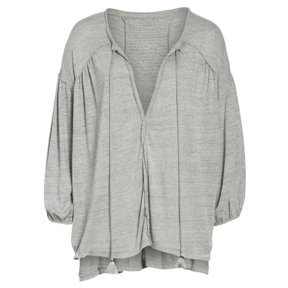 Free People Henley Blouse Style Top